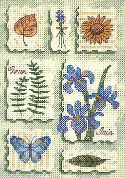 kwiaty - Listki i motyle Dimensions 6855.jpg